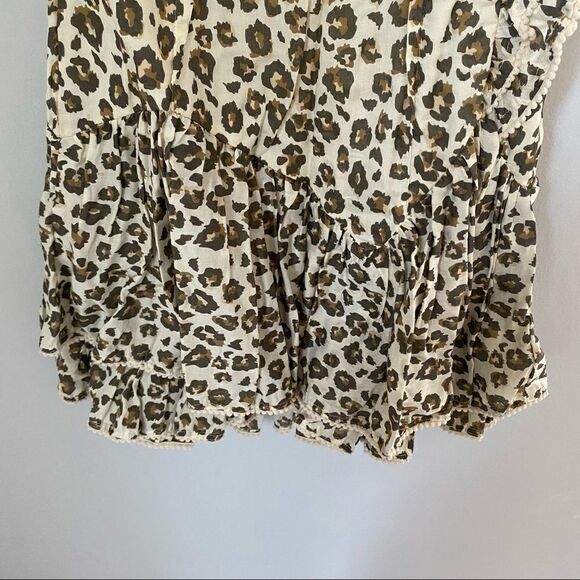 Valiante Women’s One Shoulder Mini Animal Print Flutter Sleeve Dress - Picture 2 of 7